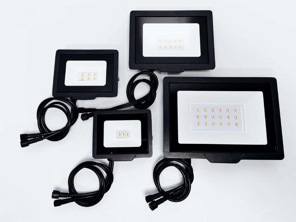 LightingWill FL-IC Series RGBIC LED Flood Light 10W-50W WS2811 Addressable IP66 24V DC Outdoor Landscape Light Aluminum Housing Wall Wash Stage Lighting 2/10-Pack