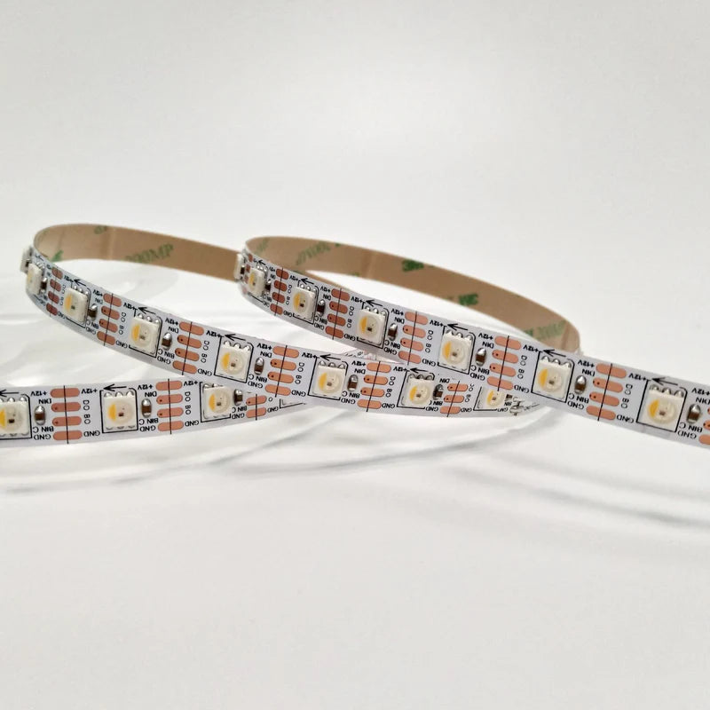 LightingWill WS2815 RGBWIC LED Strip Light DC12V RGB 6000K 4 in 1 SMD5050 Individually Addressable Breakpoint Resume 30 60 96 LEDs/m IP00 IP65 IP67 LED Strip for Party Decoration DIY Lighting 5M 50M