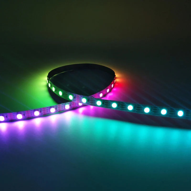 LightingWill WS2815 RGBWIC LED Strip Light DC12V RGB 6000K 4 in 1 SMD5050 Individually Addressable Breakpoint Resume 30 60 96 LEDs/m IP00 IP65 IP67 LED Strip for Party Decoration DIY Lighting 5M 50M