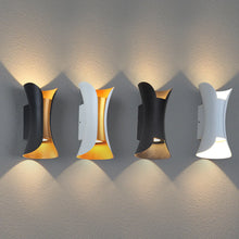 LightingWill LED Wall Light 6W 10W 20W 30W Outdoor Waterproof Wall Sconce 3000K 6500K Black White Gold Up Down Wall Light IP65 Aluminum Porch Garden Balcony Indoor 2 Pack