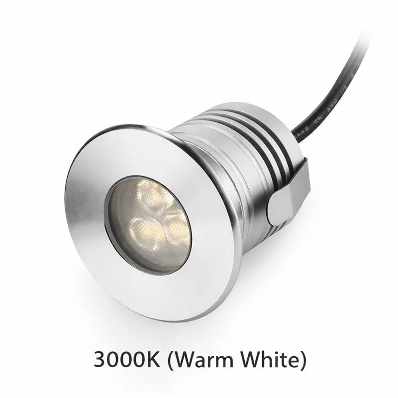 3W 3-LED Underwater Pool Lights – DC 12V / 24V Low Voltage | 3W | Stainless Steel & Aluminum Submersible Lights | IP68 Waterproof | Red / Green / Blue / 3000K / 4000K / 6000K for Pool, Fountain & Pond Lighting |  8 / 10-Pack