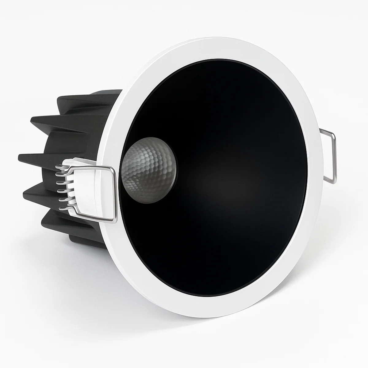 PRO Downlight PRO-1C Series Deep Recessed Anti-Glare Full Spectrum LED Downlight | AC 100–130V | 4 / 10 Pack | 5W / 9W | 5-CCT Selectable | 24° Beam | White Finish | CRI 95+ | Commercial Recessed Ceiling Fixture "