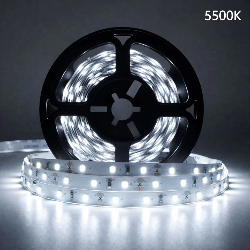 LightingWill DC24V SMD2835 Full Spectrum LED Strip Light 60LEDs/m 300 LEDs 10W/m, CRI 97+ High CRI LED Ribbon 2700K–6500K, 8mm PCB IP00/IP67 for Cabinet, Bedroom and Mirror Lighting, 5/50M