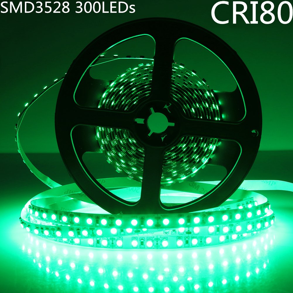 DC 12V Red/Blue/Green/Yellow Dimmable SMD3528-300 Flexible LED Strips 60 LEDs Per Meter 8mm Width 300lm Per Meter