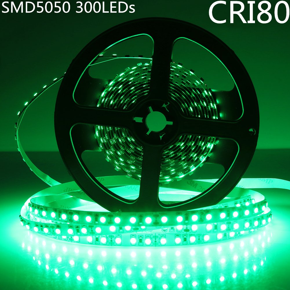 DC 12V Red/Blue/Green/Yellow Dimmable SMD5050-150 Flexible LED Strips 30 LEDs Per Meter 10mm Width 450lm Per Meter