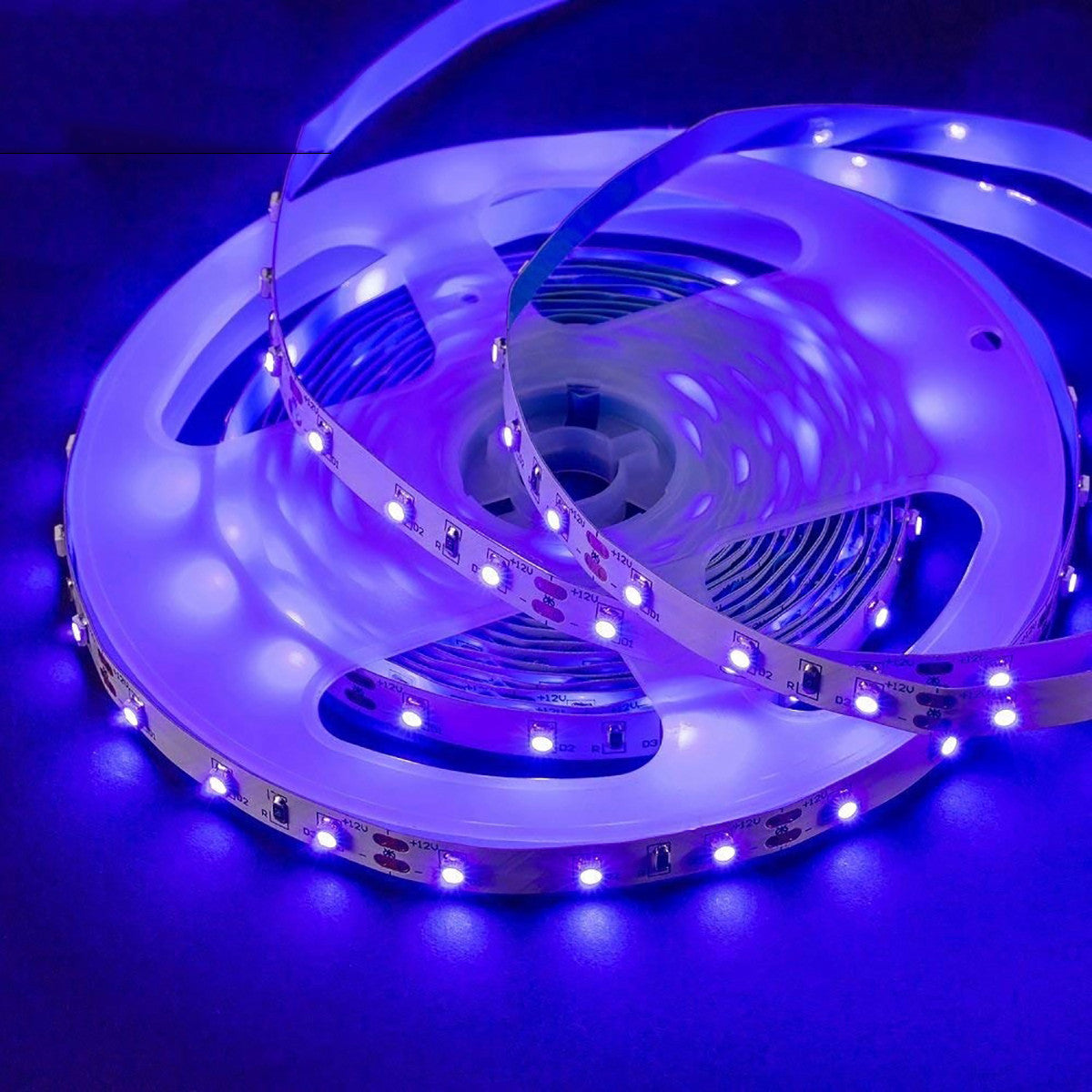 5 Meter (16,4 Fuß) UV Ultraviolett 365~395nm SMD2835-300 12VDC 24Watt 60LED/Meter Flexible LED-Streifenlichter